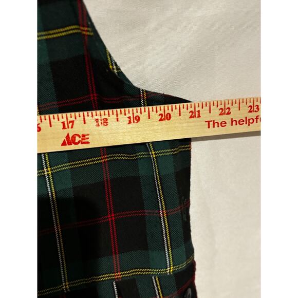 Vintage Hunts Point sz 14 Midi Plaid Dress Pinafore Romper Peasant witchy school - Picture 2 of 10